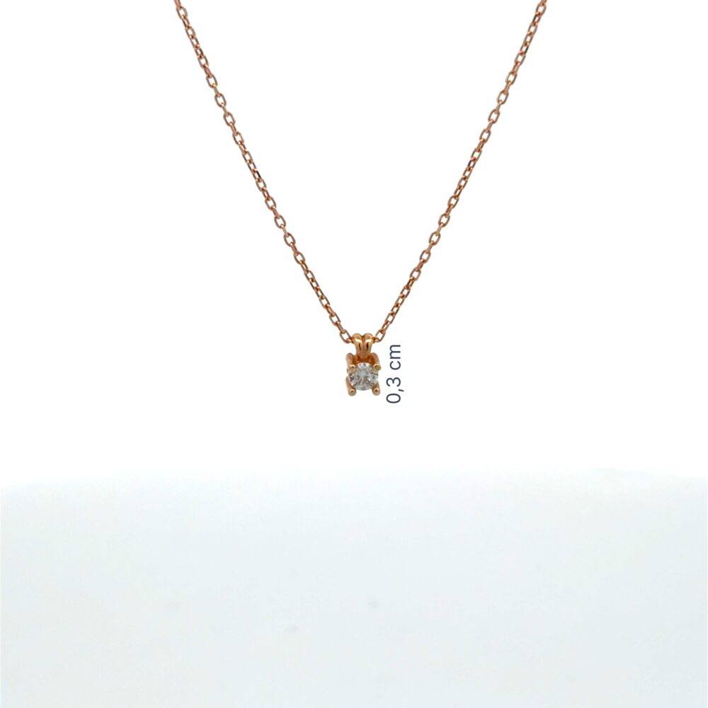 Minimal Rose Tektas Kolye-TEK057