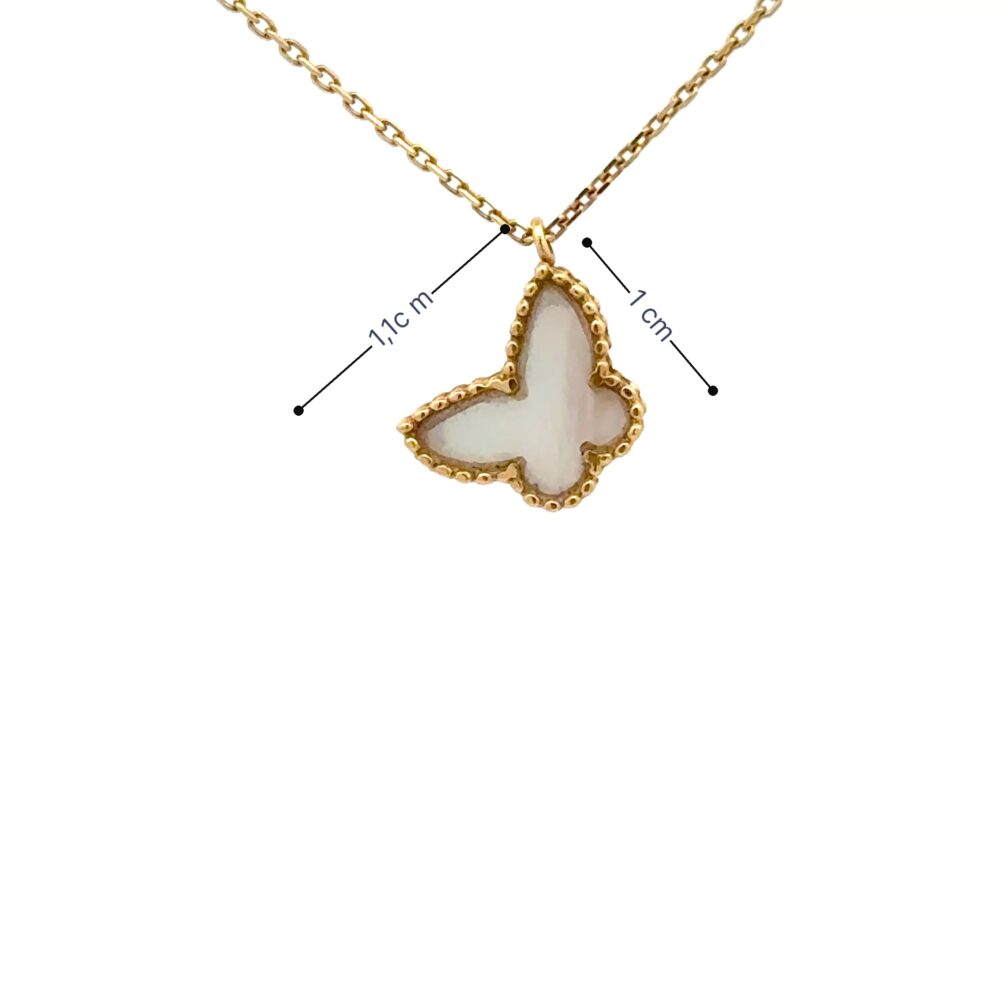 Sedef Kelebek Kolye-TEK061