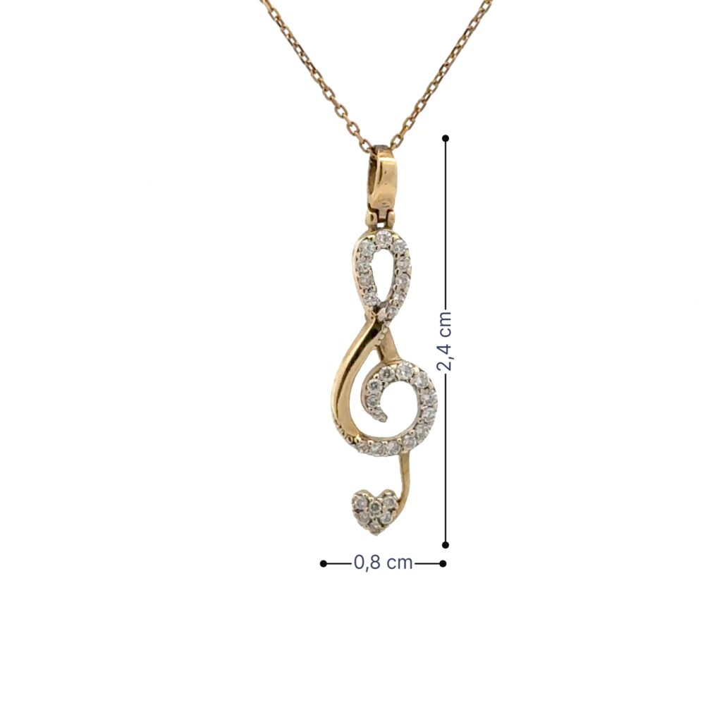 Sol Anahtari Kolye-TEK071